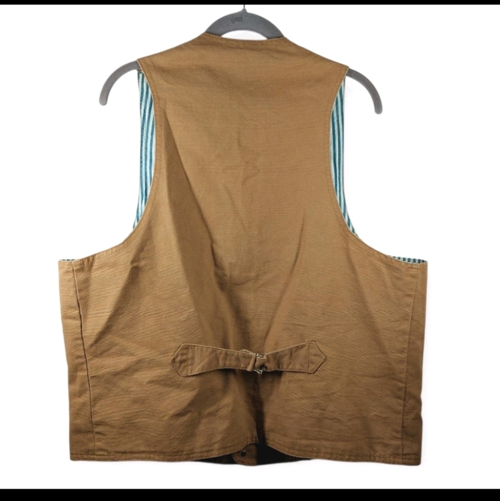 Scully Rangewear Canvas Vest Frontier Western Collared Brown Men's XL Lined - Picture 2 of 9